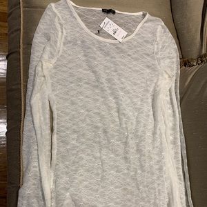 NWT Express Ivory Lace Shirt